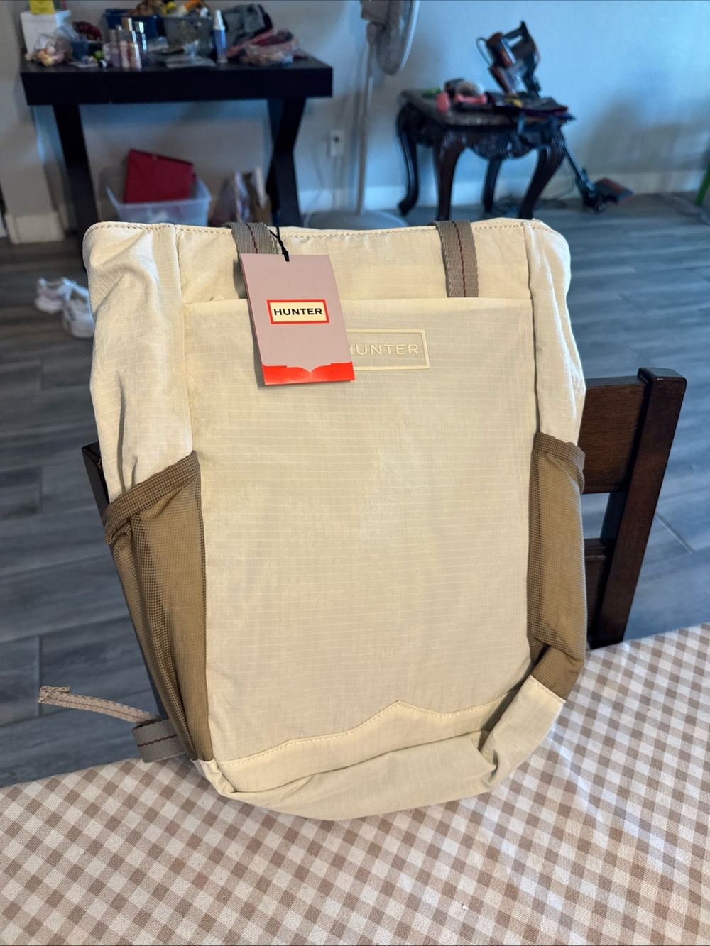 Hunter unisex  Cream & Tan Backpack
